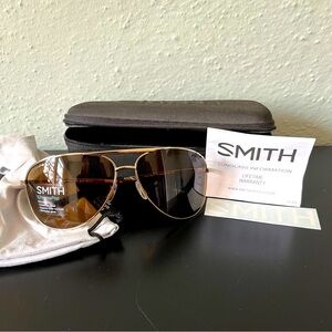 Smith Sunglasses Serpico 2 gold + ChromaPop Polarized Brown Lens